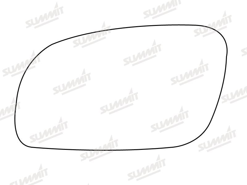 Summit Stick-On Standard Mirror Glass fits VW Touran 03 on LHS Summit - Bars 4 Cars