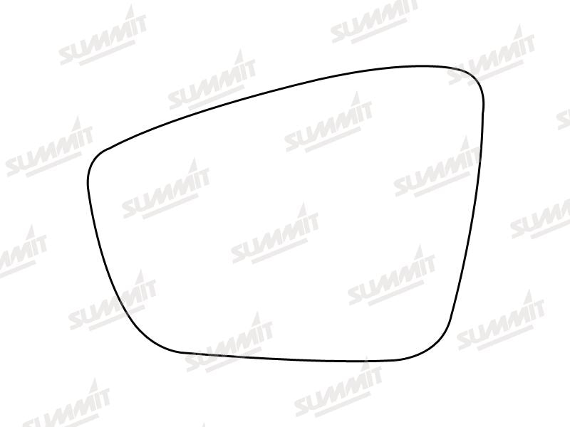Summit Stick-On Standard Mirror Glass fits VW Polo 09 to 13 LHS Summit - Bars 4 Cars
