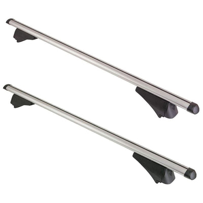 Summit SUM-005 Locking Roof Bars in Aluminium (Pair of) For Cars with Flush Rails - 1.35m, Silver