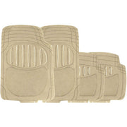 Car Beige Rubber Floor Mats Carpet Heel Pad Universal Fit UKB4C - Bars 4 Cars