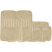 Car Beige Rubber Floor Mats Carpet Heel Pad Universal Fit UKB4C - Bars 4 Cars