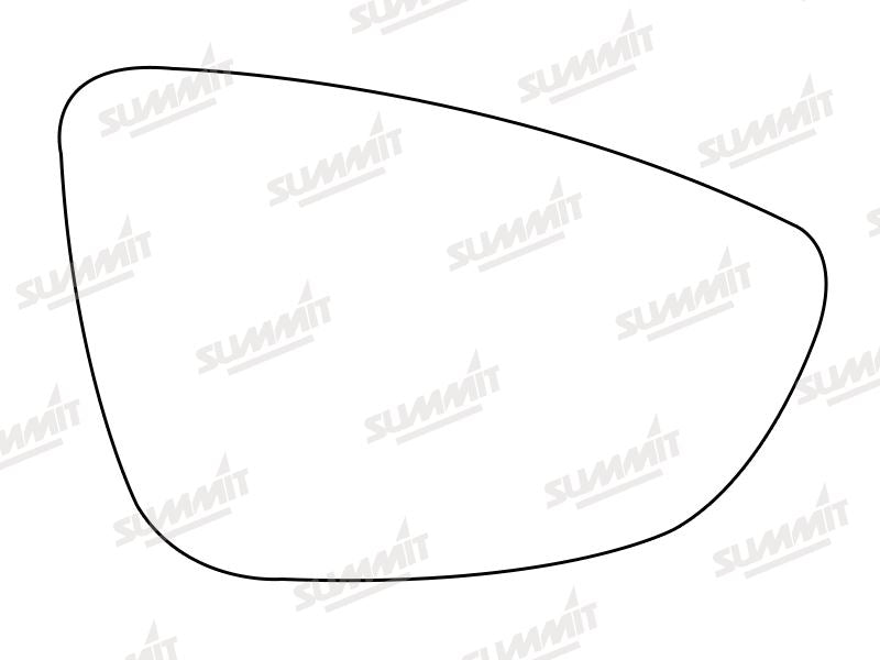Summit Heated Base Plate With Blind Spot Mirror Glass fits VW Passat / Passat CC RHS Summit - Bars 4 Cars