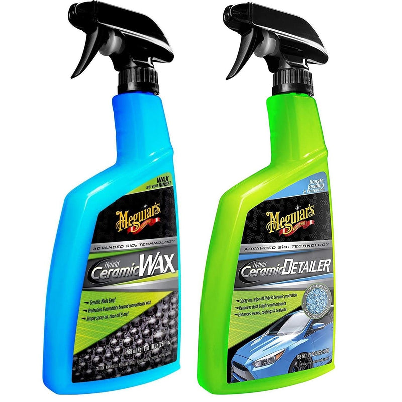 Meguiar's Hybrid Ceramic Detailer & Ceramic Spray Wax 768ml Car Care Bundle Meguiars - Bars 4 Cars