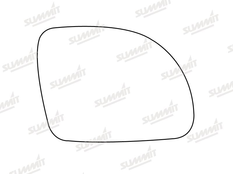 Summit Stick-On Aspheric Mirror Glass fits VW Beetle 99 to 00 RHS Summit - Bars 4 Cars