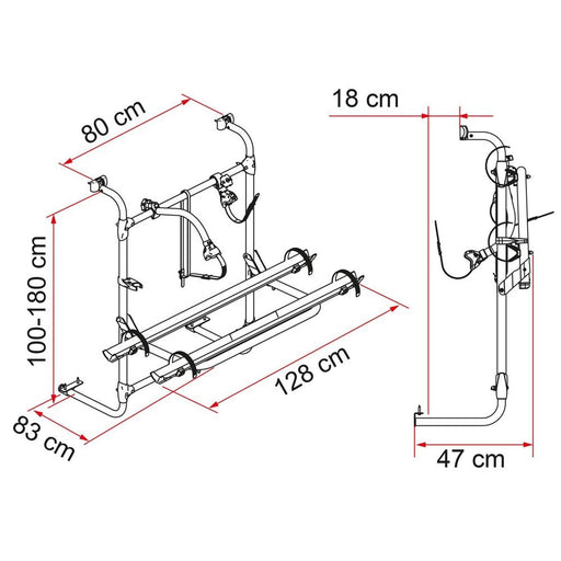 Fiamma Carry-Bike Caravan Universal (02093A76A) Fiamma - Bars 4 Cars