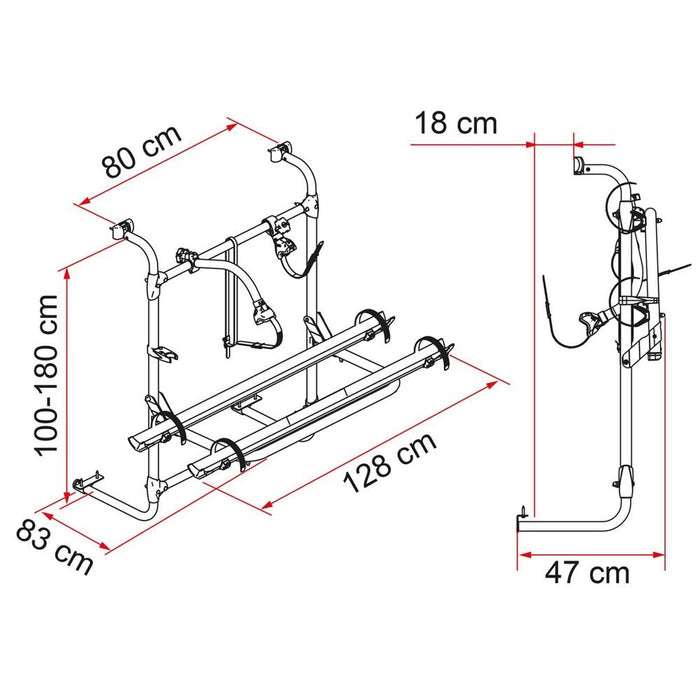 Fiamma Carry-Bike Caravan Universal (02093A76A) Fiamma - Bars 4 Cars