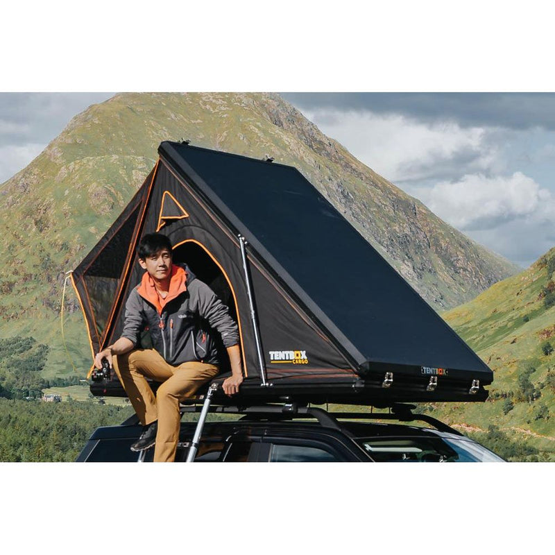 TentBox Cargo (Black Edition) 2 Person Roof Tent TENTBOX - Bars 4 Cars