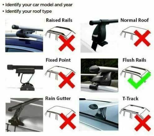 Roof Bars Rack Silver Locking fits Mercedes E-Class 2017-2020