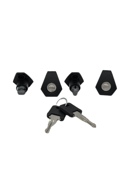 Lock Bezel For Summit Premium Raised Railing Roof Bars, Including Barrels & Keys - Set of 4