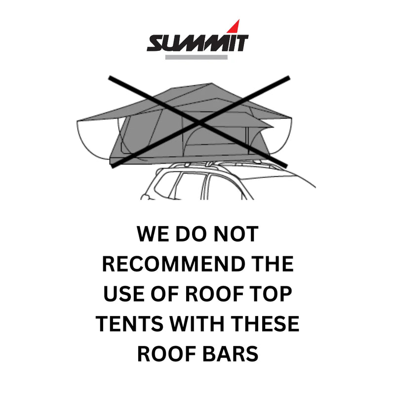 Summit Premium Steel Roof Bars fits Vauxhall Combo D 2012-2018 Van 4-dr with Raised Rails Summit - Bars 4 Cars