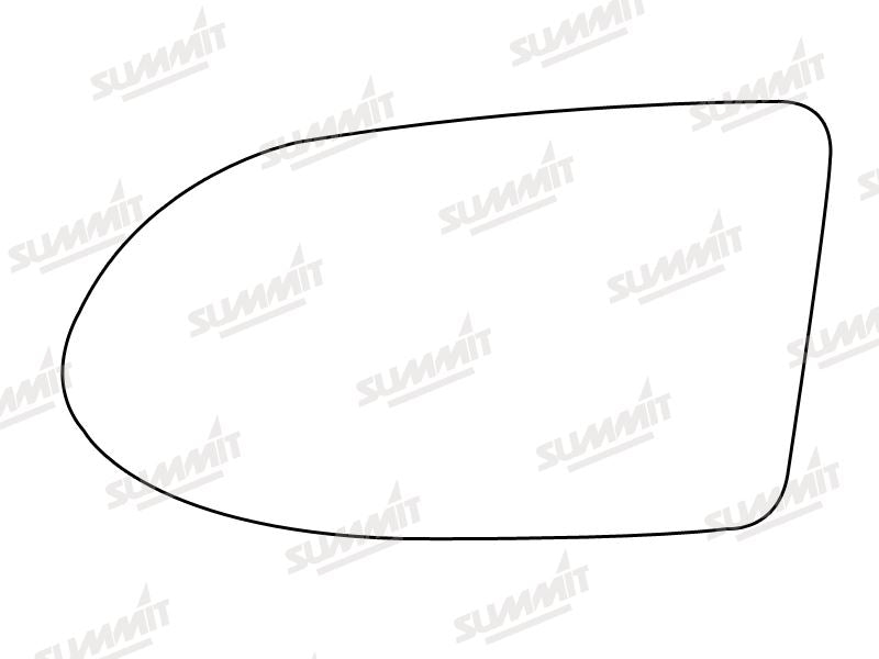 Summit Stick-On Standard Mirror Glass fits Vauxhall Zafira 99 on LHS Summit - Bars 4 Cars
