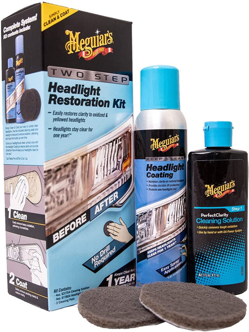 Meguiar's G2970EU Two Step Headlight Restoration Kit Meguiar's - Bars 4 Cars