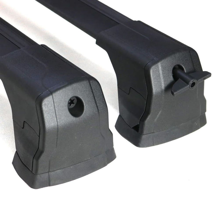 Aluminium Roof Bars Rack Black fits Fiat Doblo 2010-2021 263