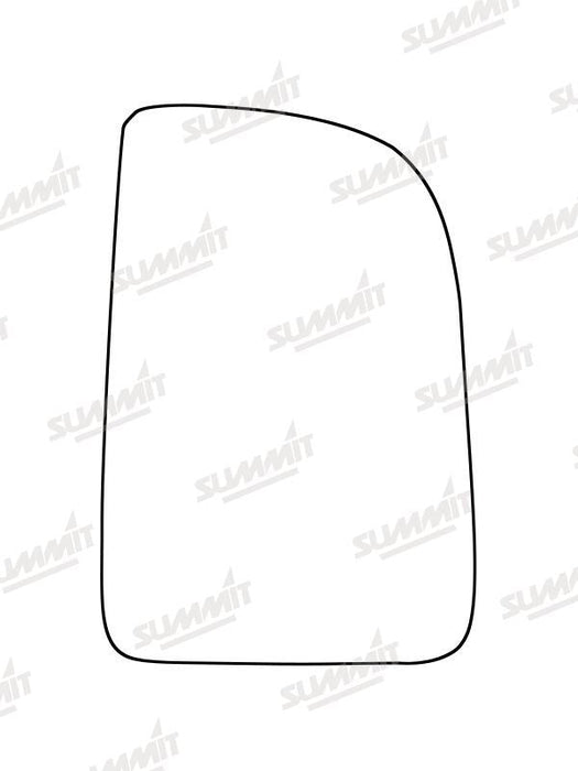 Summit Stick-On Commercial Mirror Glass fits Mercedes Sprinter 18 on RHS (Suitable for short arm mirrors) Summit - Bars 4 Cars
