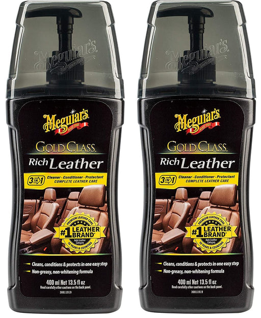 2x Meguiar's G17914EU Gold Class Rich Leather Cleaner and Conditioner 400ml Meguiar's - Bars 4 Cars