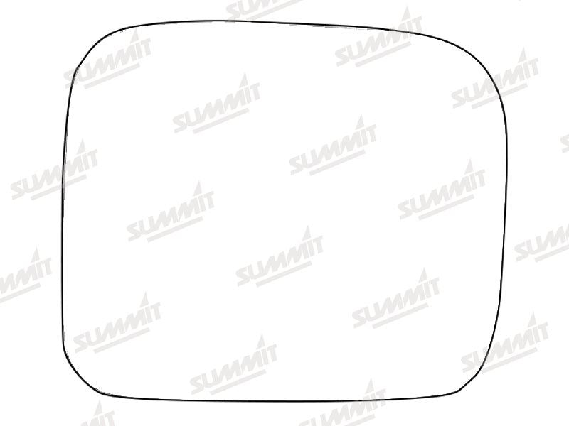 Summit Stick-On Standard Mirror Glass fits Isuzu Trooper 92 to 05 RHS Summit - Bars 4 Cars