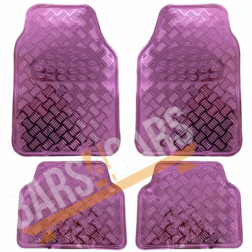 Universal Pink Metallic Streetwize Checker RubberGirls Car Floor Mats Set SWTP6 Streetwize - Bars 4 Cars