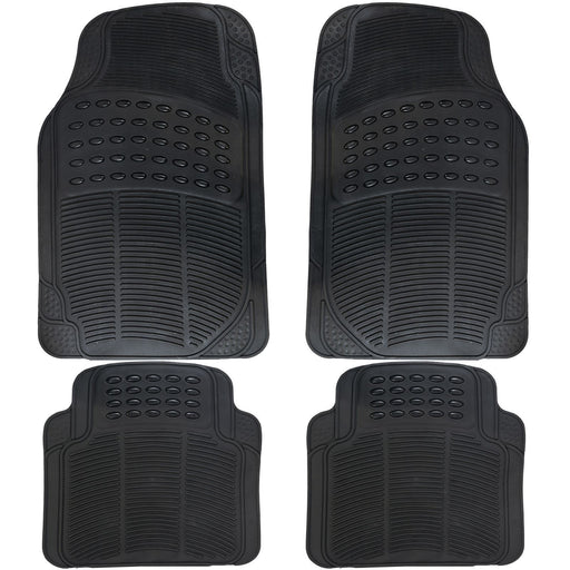 4 Pcs/Set Durable Universal Black Rubber Car Mat Set Non Slip Grip Van Mats Streetwize - Bars 4 Cars