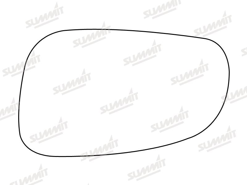 Summit Stick-On Standard Mirror Glass fits Volvo S60 V70 00 on LHS Summit - Bars 4 Cars
