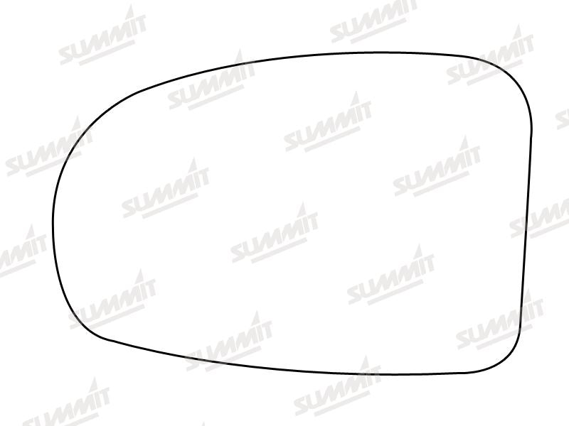 Summit Stick-On Standard Mirror Glass fits Toyota Avensis 08 on LHS Summit - Bars 4 Cars