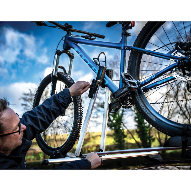 Maypole Testtrack Maypole Aluminium Roof Top Bike Cycle Carrier Locking T Track — Bars 4 Cars