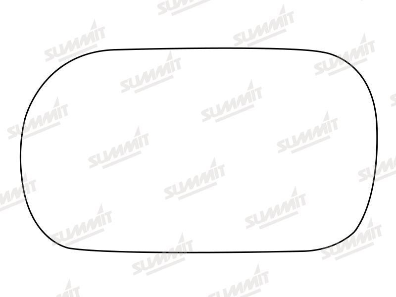 Summit Stick-On Standard Mirror Glass fits Fiat Strad RHS Summit - Bars 4 Cars