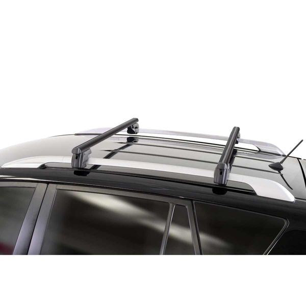 Menabo Shermon Black XL Raised Rail Roof Bars 1340mm (90kg Max.)
