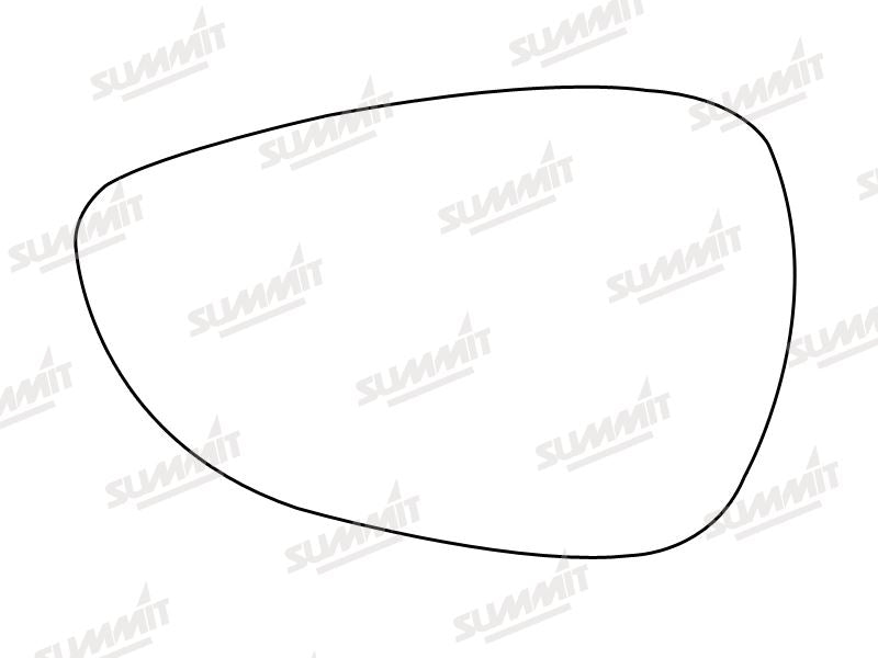 Summit Heated Base Plate With Standard Mirror Glass fits Ford Fiesta 09 on LHS Summit - Bars 4 Cars