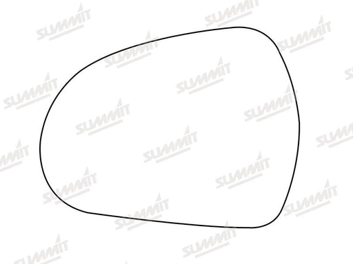 Summit Stick-On Standard Mirror Glass fits Peugeot 207 308 06 on LHS Summit - Bars 4 Cars