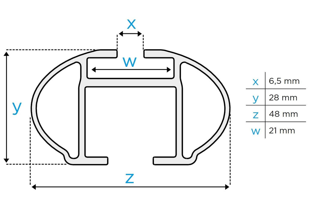 Menabo Tiger Silver Roof Bars fits Peugeot 308 2014-2021 Estate 5D w Flush Rails Menabo - Bars 4 Cars