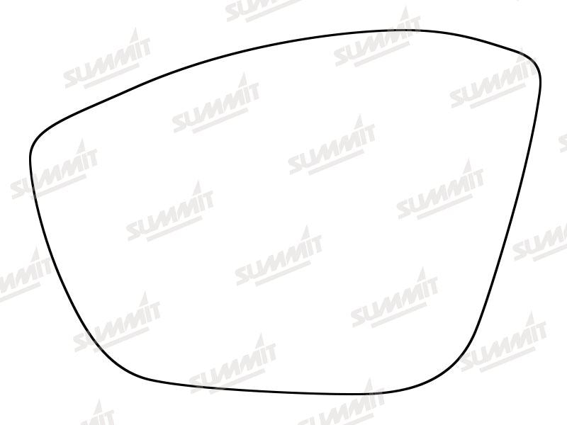 Summit Stick-On Standard Mirror Glass fits Peugeot 208 12 on LHS Summit - Bars 4 Cars