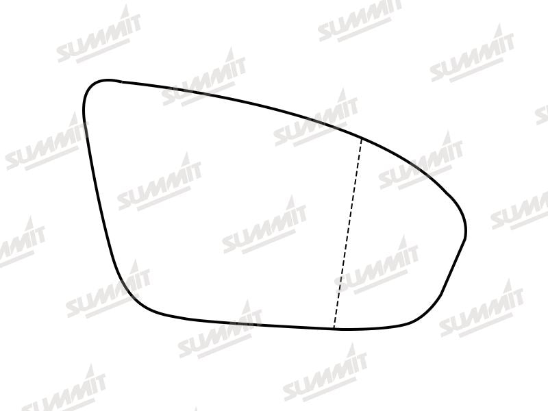 Summit Stick-On Standard Mirror Glass fits BMW 5 Series, M5, F10 & F18 13 On RHS Summit - Bars 4 Cars