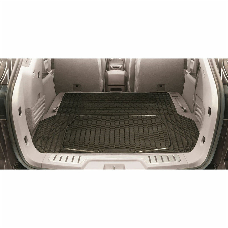 Sakura Universal Fit All Black Heavy Duty Rubber Non-Slip Car Boot Liner Saxon - Bars 4 Cars