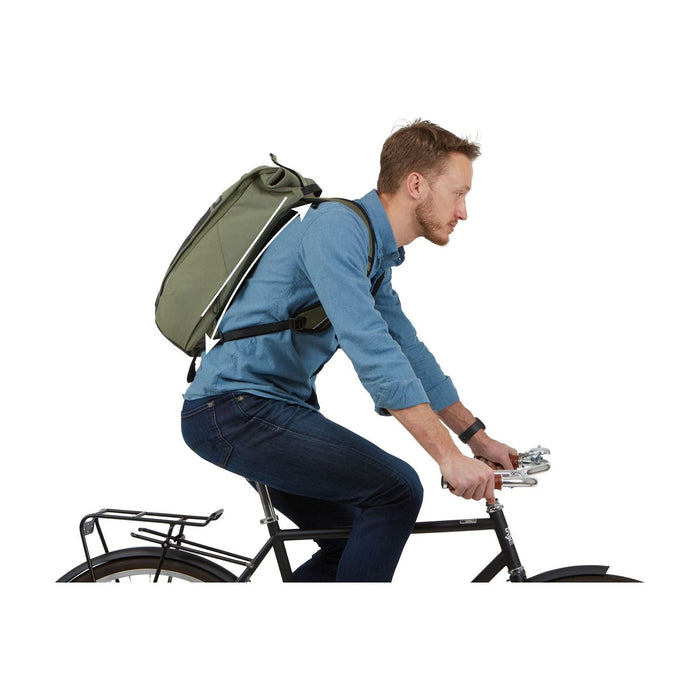 Thule Paramount Commuter Rucksack 18L Olivine Green Cycling Backpack Thule - Bars 4 Cars