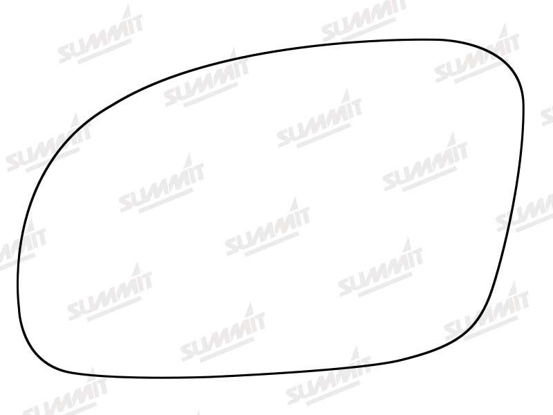 Summit Stick-On Standard Mirror Glass fits VW Beetle 00 on LHS Summit - Bars 4 Cars