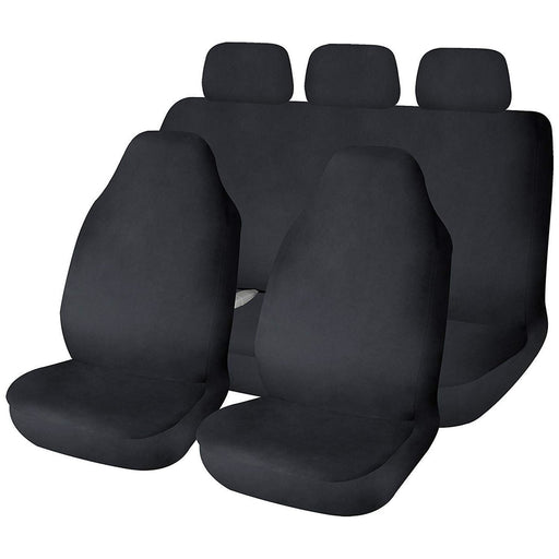 Sakura Full Set Universal Black Waterproof Durable Car Seat Covers Protectors Sakura - Bars 4 Cars
