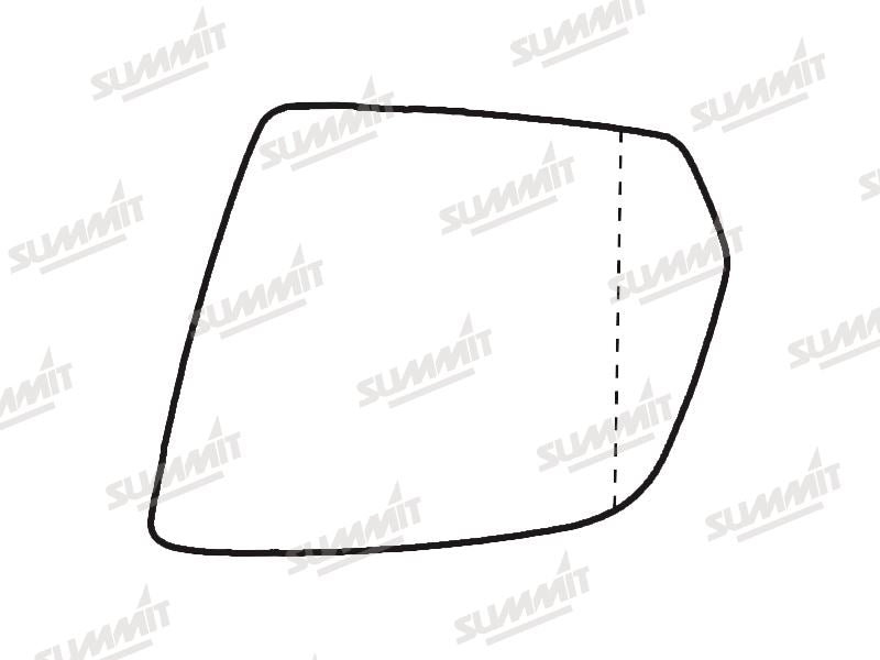 Summit Stick-On Aspheric Mirror Glass fits Mercedes W164/ X164 08-12 LHS Summit - Bars 4 Cars