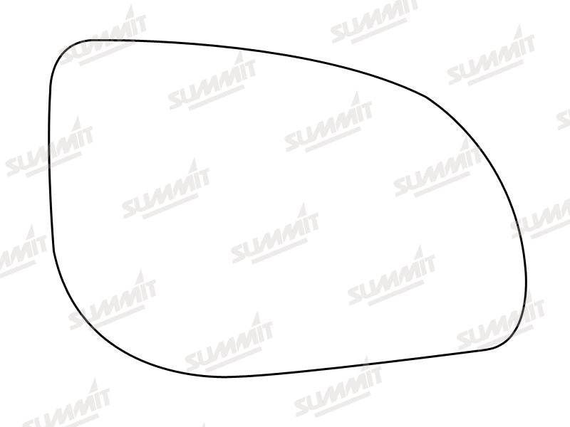 Summit Stick-On Standard Mirror Glass fits Hyundai i10 i20 09 on RHS Summit - Bars 4 Cars