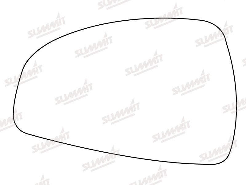 Summit Stick-On Aspheric Mirror Glass fits Audi TT 06 to 14 LHS Summit - Bars 4 Cars