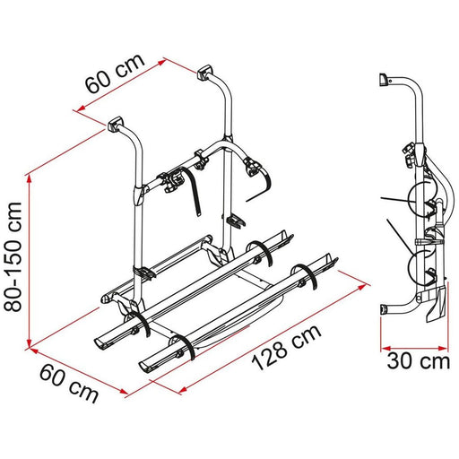 Fiamma Carry Bike Pro Blue Bike Rack for Motorhomes Fiamma - Bars 4 Cars