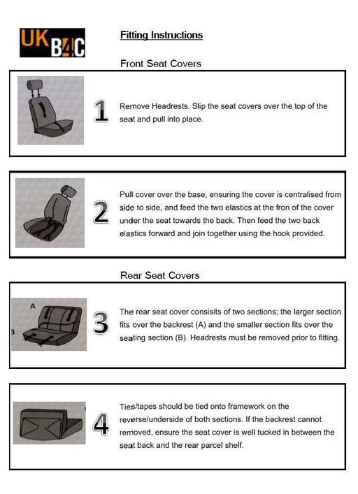 Sakura Seat Covers Checks Full Set includes Head Rest, Black/ White Sakura - Bars 4 Cars