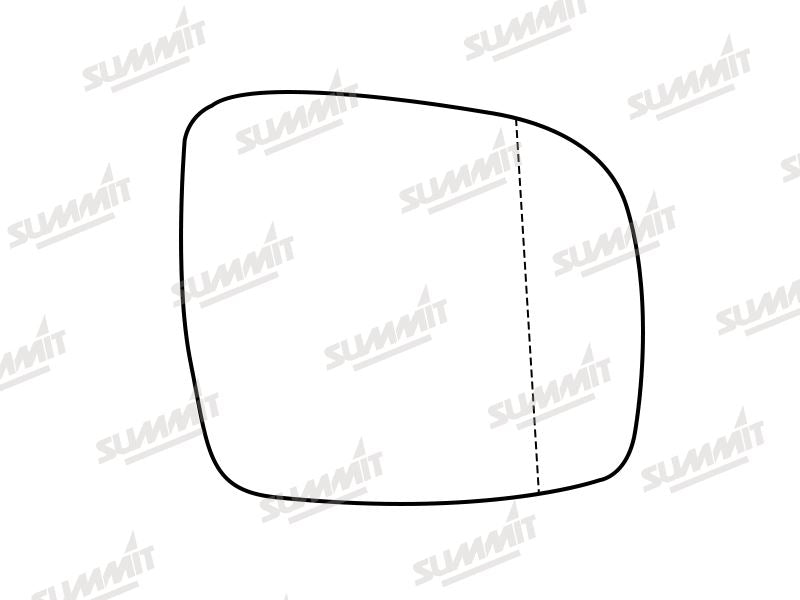 Summit Stick-On Standard Mirror Glass fits Chrysler Grand Voyager 07 to 17 RHS Summit - Bars 4 Cars