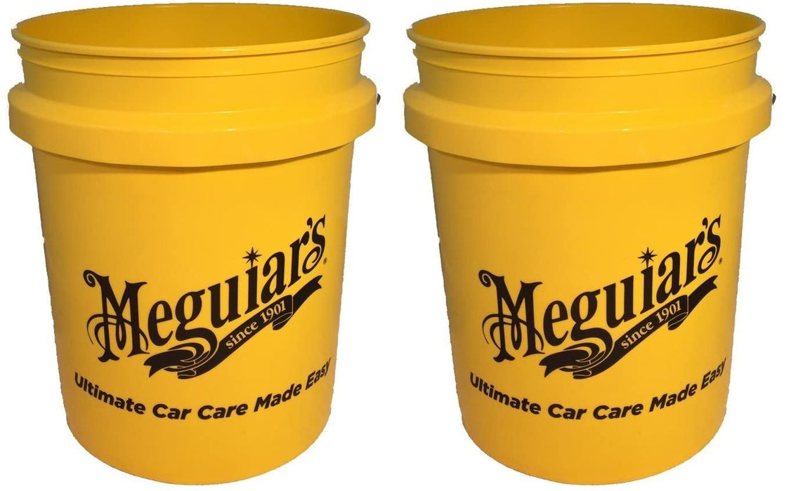 2x Meguiar's RG203 Yellow 5 US Gallon Bucket Meguiar's - Bars 4 Cars