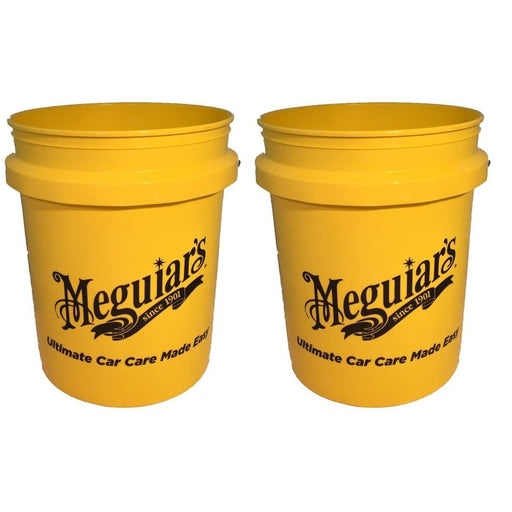 2x Meguiar's RG203 Yellow 5 US Gallon Bucket Meguiar's - Bars 4 Cars