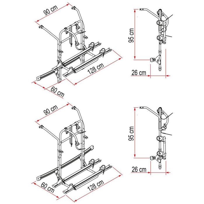 Fiamma Carry Bike for Merc V Class Premium Bike Carrier for Mercedes V Class Fiamma - Bars 4 Cars