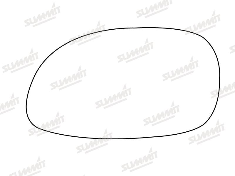 Summit Stick-On Standard Mirror Glass fits Honda Civic LHS Summit - Bars 4 Cars