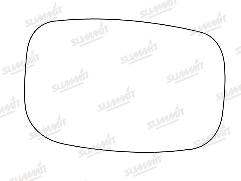 Summit Stick-On Standard Mirror Glass fits Ford Fiesta 94 on LHS Summit - Bars 4 Cars
