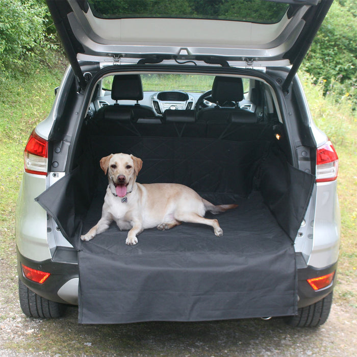 Padded Quilted Rear Car Seat Cover & Boot Liner Dog Pet Universal Fit UKB4C - Bars 4 Cars