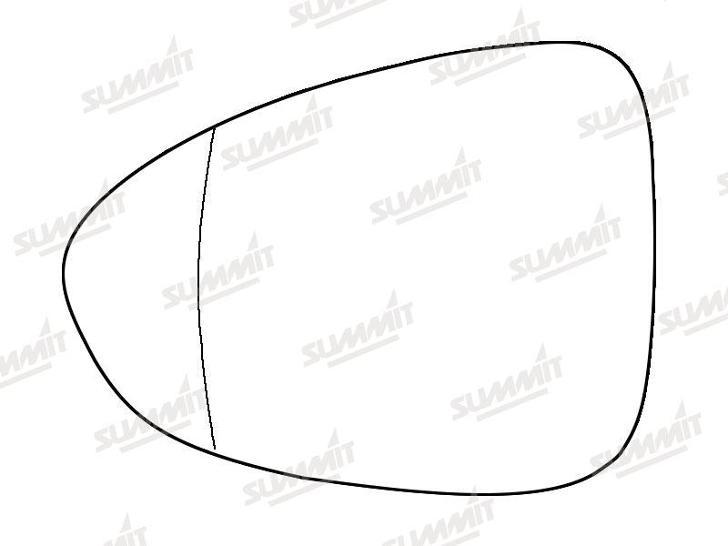 Summit Stick-On Aspheric Mirror Glass fits Vauxhall Zafira Tourer LHS Summit - Bars 4 Cars