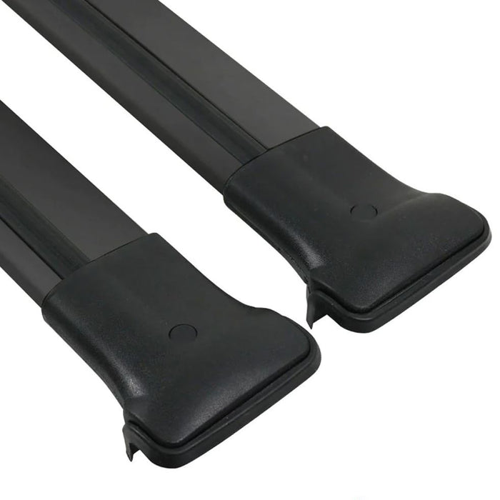 Roof Bars Rack Aluminium Black fits Fiat Panda 2012- 319